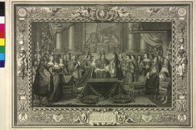 Casamento do Rei Lewis XIV com Maria Theresia da Áustria de Étienne Jeaurat