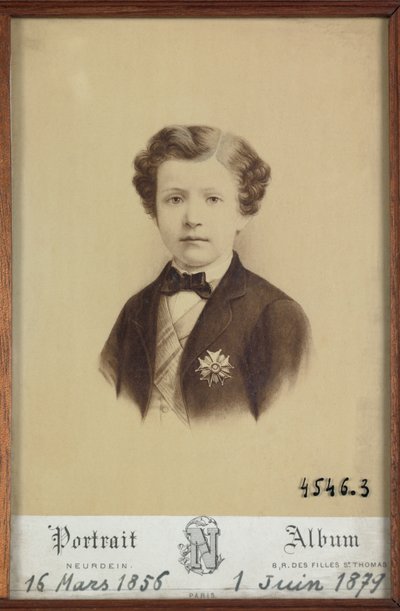 Retrato do Príncipe Imperial de Etienne & Neurdein Louis Antonin (1846 p. 1915) Neurdein
