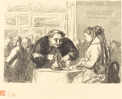 No buffet da Exposição de Belas Artes de Etienne after Honoré Daumier
