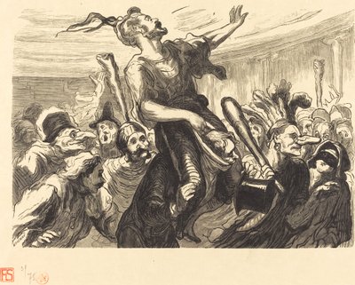La Mi-Careme - No Baile da Ópera de Etienne after Honoré Daumier