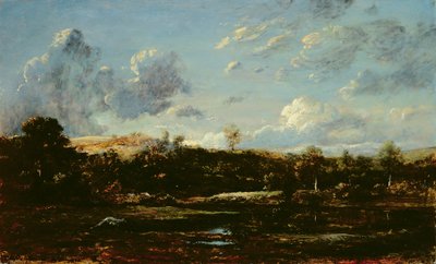 Nas Landes (óleo sobre tela) de Etienne and Dupre Jules  Rousseau