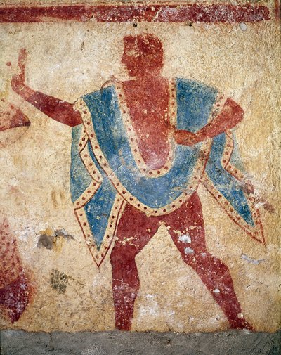 Uma bailarina (Detalhe de um afresco, século V a.C.) de Etruscan