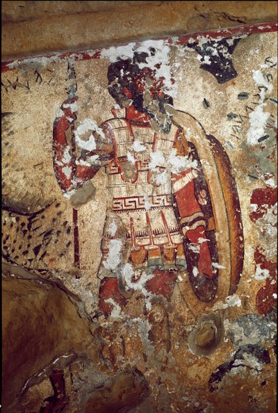Um guerreiro (Fresco, 4º AC) de Etruscan