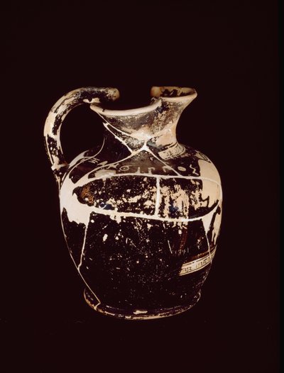 Oenochoe com a inscrição xantipos. Do túmulo 709 de Valle Trebbia, século V a.C. de Etruscan