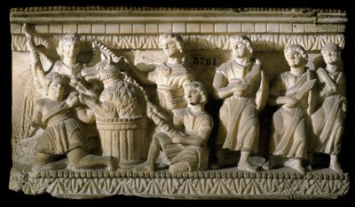 Arte etrusca: "Ulisses e seus companheiros durante seu encontro com Circe" (Odyssee d