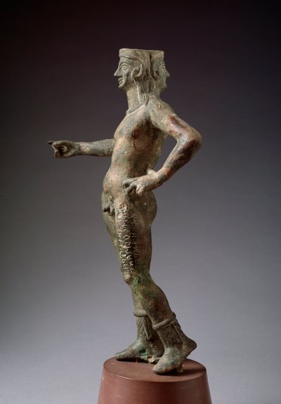 A divindade do design Culsans. Escultura em bronze, século III a.C. de Etruscan Etruscan