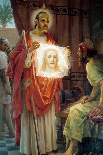 São Judas Tadeu com o Rei Abgar de Edessa de Ettore Ballerini