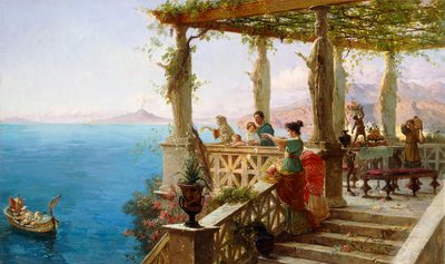 A Partida do Mestre da Casa (óleo sobre tela) de Ettore Forti