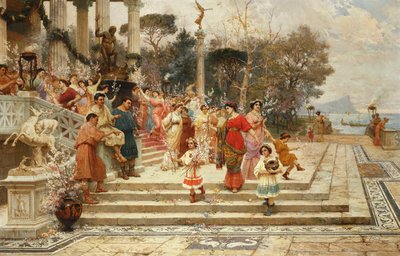 A Festa de Neptuno; La Fete de Neptune (óleo sobre tela) de Ettore Forti