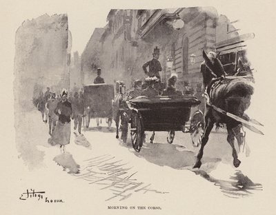 Manhã no Corso (gravura) de Ettore Tito