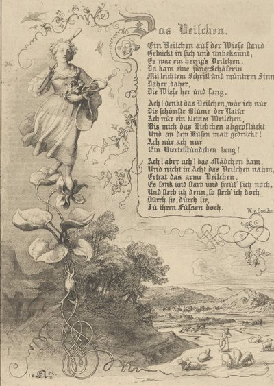 Nenúfar, Viola, Rei de Thule, a vingança das flores, 1852. de Eugen Napoleon Neureuther