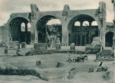 Basílica de Maxêncio e Constantino no Fórum Romano, Roma, Itália, 1927 de Eugen Poppel