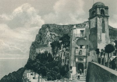 Igreja na praia, Capri, Itália, 1927 de Eugen Poppel