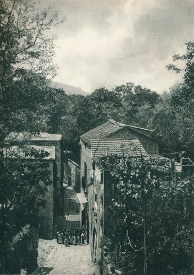 Rua estreita, Capri, Itália, 1927 de Eugen Poppel
