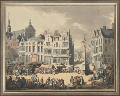 Place de Meir em Antuérpia, 1797. de Eugen Poppel