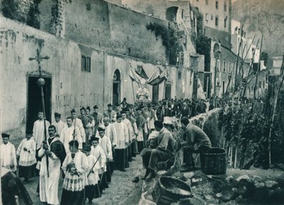 Procissão, Capri, Itália, 1927 de Eugen Poppel