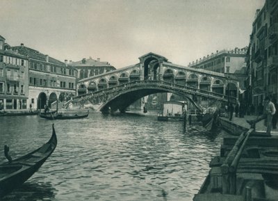 Ponte de Rialto, Veneza, Itália, 1927 de Eugen Poppel