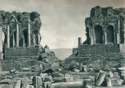 Palco do Teatro Grego, Taormina, Sicília, Itália, 1927 de Eugen Poppel