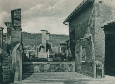Rua ascendente ao fórum, Pompéia, Itália, 1927 de Eugen Poppel