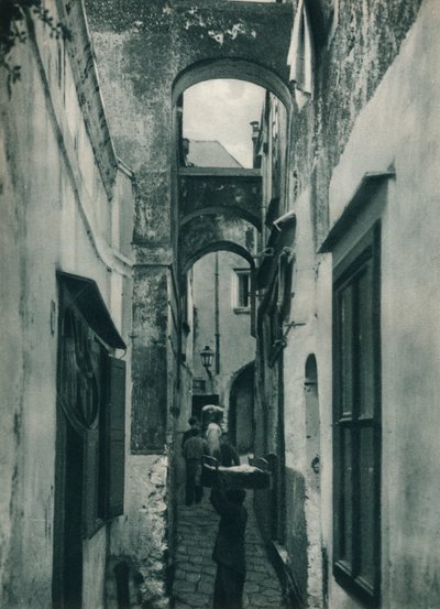 Rua de Capri, Itália, 1927 de Eugen Poppel