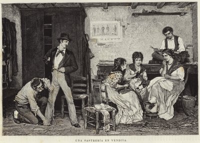 Um alfaiate em Veneza de Eugen von Blaas