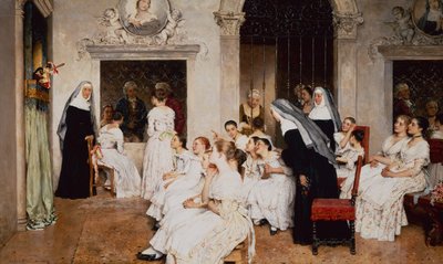 Cena do Convento em Veneza (óleo sobre tela) de Eugen von Blaas
