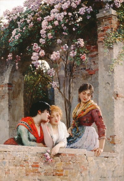 No terraço de Eugen von Blaas