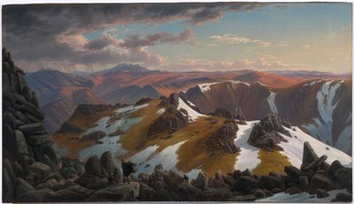 Vista nordeste do topo norte do Monte Kosciusko de Eugen von Guerard