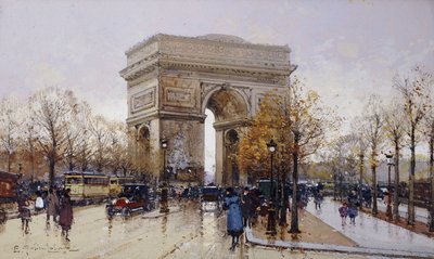 O Arco do Triunfo, Paris de Eugene Galien-Laloue