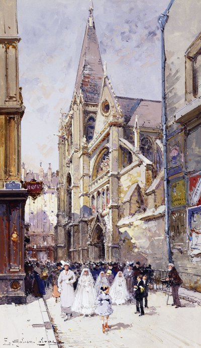 Les Communiantes em Paris de Eugene Galien-Laloue