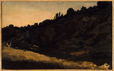 Vista de Montmartre, cerca de 1848 (pintura) de Eugene Antoine Samuel Lavieille