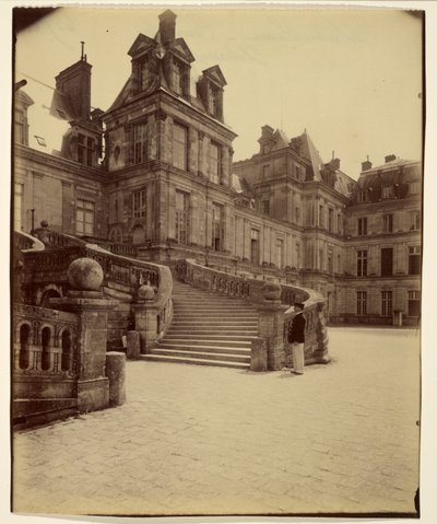 Fontainebleau - Pátio das despedidas de Eugène Atget