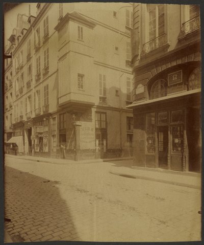 Torreão da rua Saint Paul.  Terá sido o gabinete de Botal, médico de Henrique III. de Eugène Atget
