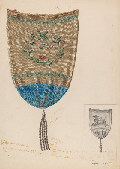 Saco, c.1937 (aguarela sobre cartão) de Eugene Bartz