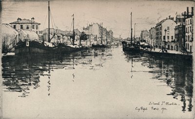 O Canal St Martin, 1915 de Eugene Bejot