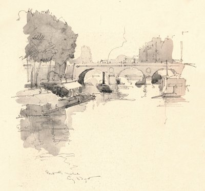 O Pont St Michel, 1915 de Eugene Bejot