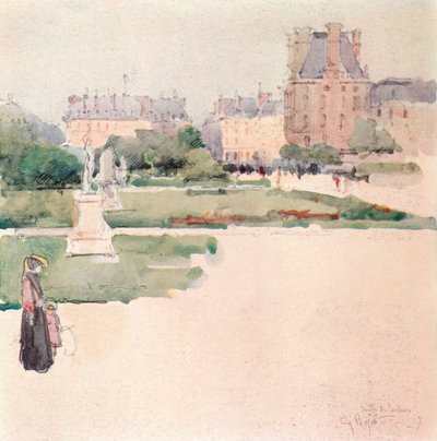 Jardins das Tulherias, 1915 de Eugene Bejot