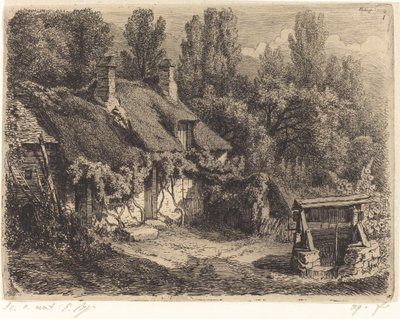 Chalé com Poço, publicado em 1849. de Eugene Bléry
