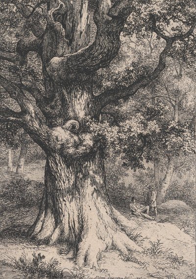 O Carlos Magno, Carvalho com Ninho de Águia, 1845. de Eugene Bléry