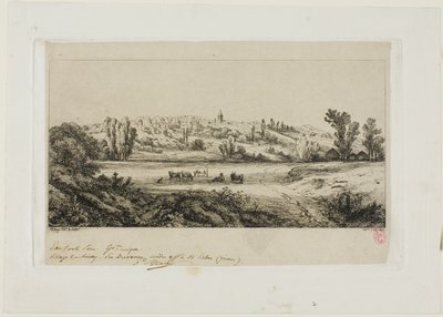 Vista da Vila de Limay de Eugene Bléry