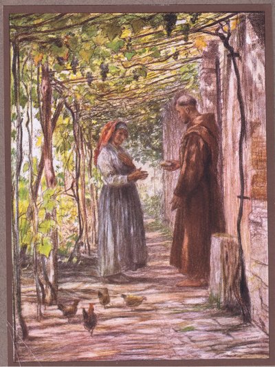 Frei Masseo é nomeado porteiro, 1919 de Eugene Burnand