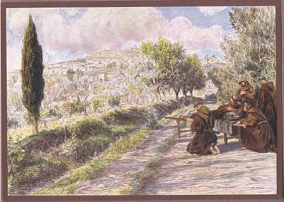 São Francisco abençoa a cidade de Assis, 1919 de Eugene Burnand