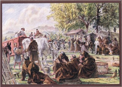 O Capítulo de Santa Maria dos Anjos perto de Assis, 1919 de Eugene Burnand