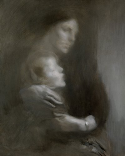 Maternidade (Sofrimento) (óleo sobre tela) de Eugène Carrière