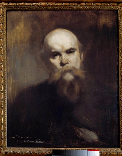 Retrato do poeta francês Paul Verlaine (1844-1896) Pintura de Eugene Carriere (1849-1906) 1891 Sol. 0,61 x 0,51 m. Paris, Musee d