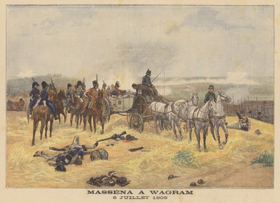 Marechal Massena na Batalha de Wagram, 6 de julho de 1809 de Eugene Chaperon