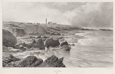 Cap St. Mathieu, 1846. de Eugene Ciceri