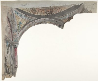 Projeto para um cenário na Ópera, Paris, 1830-90. de Eugene Ciceri