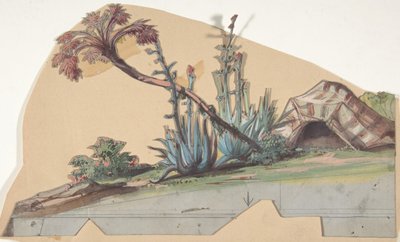 Projeto para um cenário na Ópera, Paris, 1830-90. de Eugene Ciceri