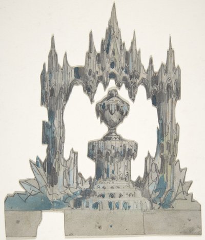 Projeto para um cenário na Ópera, Paris, 1830-90. de Eugene Ciceri